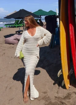 Seafolly Ahoy Maxi Knit Coverup - | Beach Dresses