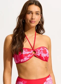 Seafolly Ahoy Ring Front Bandeau Bikini Top - | Bandeau|Bandeau