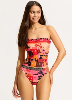 Seafolly Atlantis Bandeau One Piece - | Bandeau|Bandeau