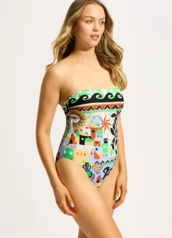 Seafolly Atlantis DD Bandeau One Piece - | Bandeau|Bandeau