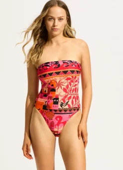 Seafolly Atlantis DD Bandeau One Piece - | Bandeau|Bandeau