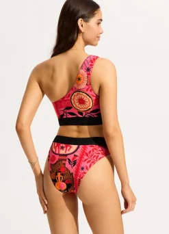 Seafolly Atlantis One Shoulder Top Bikini Top - | Bikinis|One Shoulder
