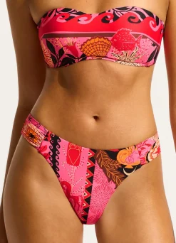 Seafolly Atlantis Ruched Side Bikini Bottom - | Bikinis|More Coverage