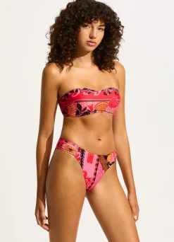 Seafolly Atlantis Ruched Side Bikini Bottom - | Bikinis|More Coverage