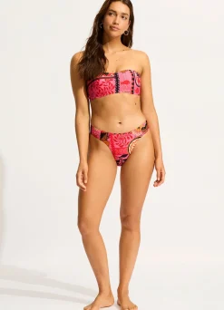 Seafolly Atlantis Ruched Side Bikini Bottom - | Bikinis|More Coverage