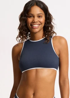Seafolly Beach Bound Cropped Tank Bikini Top - | Bralette|Bralette