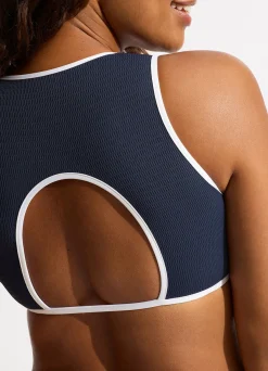Seafolly Beach Bound Cropped Tank Bikini Top - | Bralette|Bralette