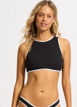 Seafolly Beach Bound Cropped Tank Bikini Top - | Bikinis|Bralette