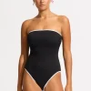 Seafolly Beach Bound DD Bandeau One Piece - | Bandeau|Bandeau