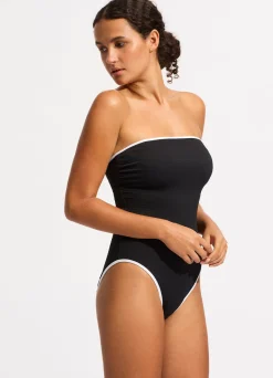 Seafolly Beach Bound DD Bandeau One Piece - | Bandeau|Bandeau
