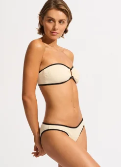 Seafolly Beach Bound Ring Front Bandeau Bikini Top - | Bikinis|Bandeau