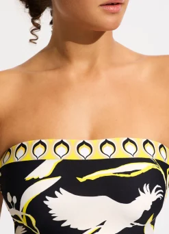 Seafolly Birds Of Paradise DD Bandeau One Piece - | Bandeau|Bandeau