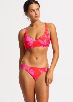 Seafolly Birds Of Paradise DD Sweetheart Halter Bikini Top - | Fuller Cup Swim|DD/E Swimwear