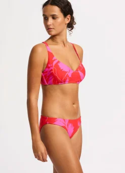 Seafolly Birds Of Paradise DD Sweetheart Halter Bikini Top - | Fuller Cup Swim|DD/E Swimwear