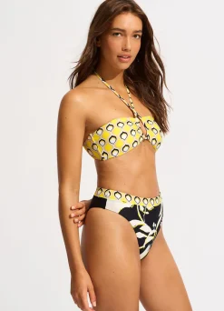 Seafolly Birds Of Paradise Diamond Wire Bandeau Bikini Top - | Bandeau|Bandeau