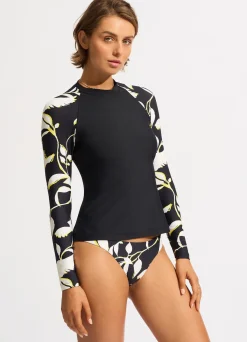 Seafolly Birds Of Paradise Long Sleeve Rashvest - | Rash Vests|Rash Vests
