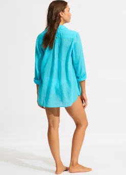Seafolly Breeze Beach Shirt - | Tops