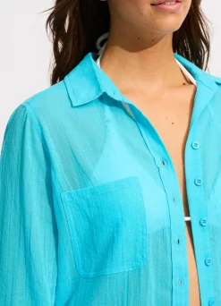 Seafolly Breeze Beach Shirt - | Tops