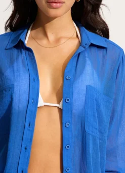 Seafolly Breeze Beach Shirt - | Tops