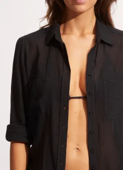 Seafolly Breeze Beach Shirt - | Tops