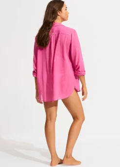 Seafolly Breeze Beach Shirt - | Tops