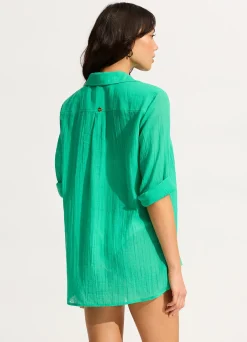 Seafolly Breeze Beach Shirt - | Tops