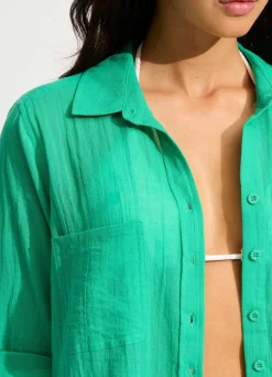Seafolly Breeze Beach Shirt - | Tops