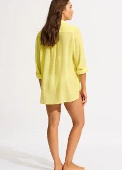 Seafolly Breeze Beach Shirt - Lime Light| Tops