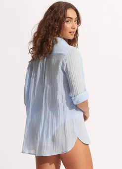 Seafolly Breeze Beach Shirt - | Tops
