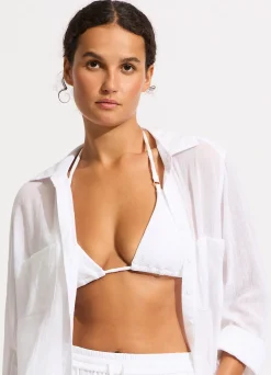 Seafolly Breeze Beach Shirt - | Tops