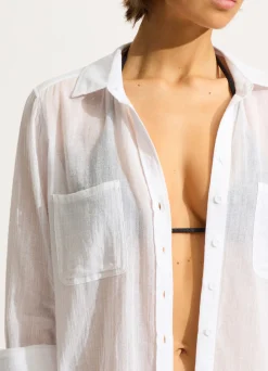 Seafolly Breeze Beach Shirt - | Tops