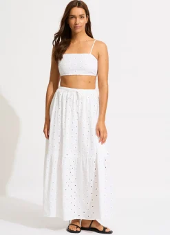 Seafolly Broderie Crop Top - | Tops
