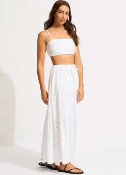 Seafolly Broderie Crop Top - | Tops
