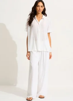 Seafolly Broderie Pant - | Pants & Shorts