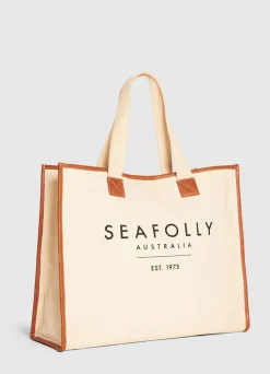 Seafolly Canvas Tote Bag - | Beach Bags