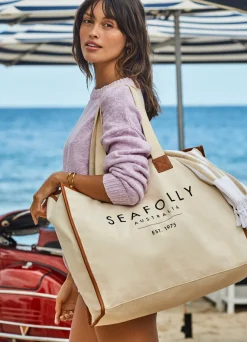 Seafolly Canvas Tote Bag - | Beach Bags