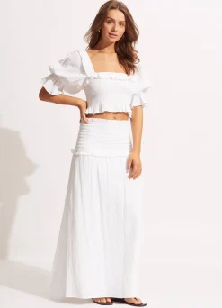 Seafolly Caspian Shirring Top - | Tops