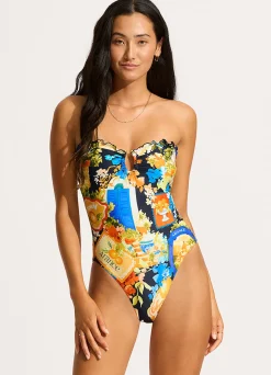 Seafolly Ciao Bella Bandeau One Piece - | Bandeau|Bandeau