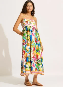 Seafolly Ciao Bella Maxi Dress - White| Beach Dresses