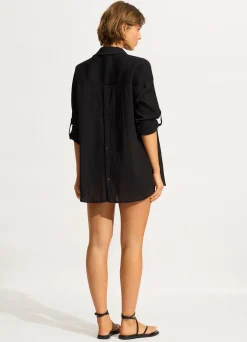 Seafolly Classic Beach Shirt - | Tops