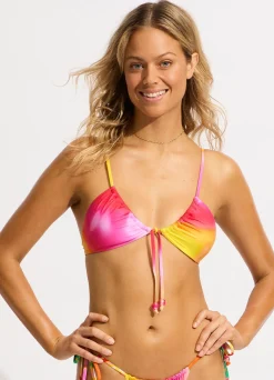 Seafolly Colour Crush Drawstring Neck Bralette Bikini Top - | Bralette|Bralette
