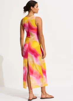 Seafolly Colour Crush Mesh Midi Cover Up - | Beach Dresses