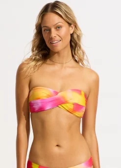 Seafolly Colour Crush Twist Bandeau Bikini Top - | Bandeau|Bandeau