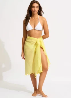 Seafolly Cotton Gauze Sarong - Lime Light| Skirts & Sarongs