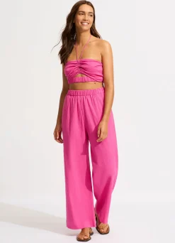 Seafolly Crinkle Beach Pant - | Pants & Shorts