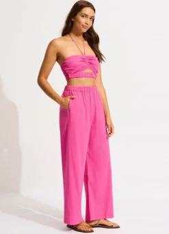 Seafolly Crinkle Beach Pant - | Pants & Shorts