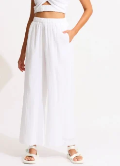Seafolly Crinkle Beach Pant - | Pants & Shorts