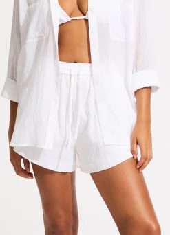 Seafolly Crinkle Short - | Pants & Shorts