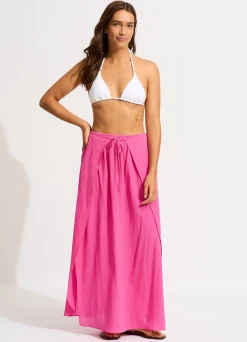 Seafolly Crinkle Wrap Maxi Skirt - | Skirts & Sarongs