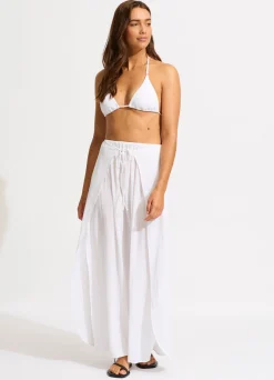 Seafolly Crinkle Wrap Maxi Skirt - | Skirts & Sarongs